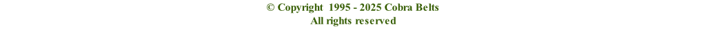 © Copyright  1995 - 2025 Cobra Belts All rights reserved